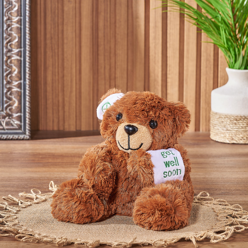 Get Well Soon Bear, bear gift, bear, teddy gift, teddy, get well soon gift, get well soon, plush gift, plush, Hamilton delivery