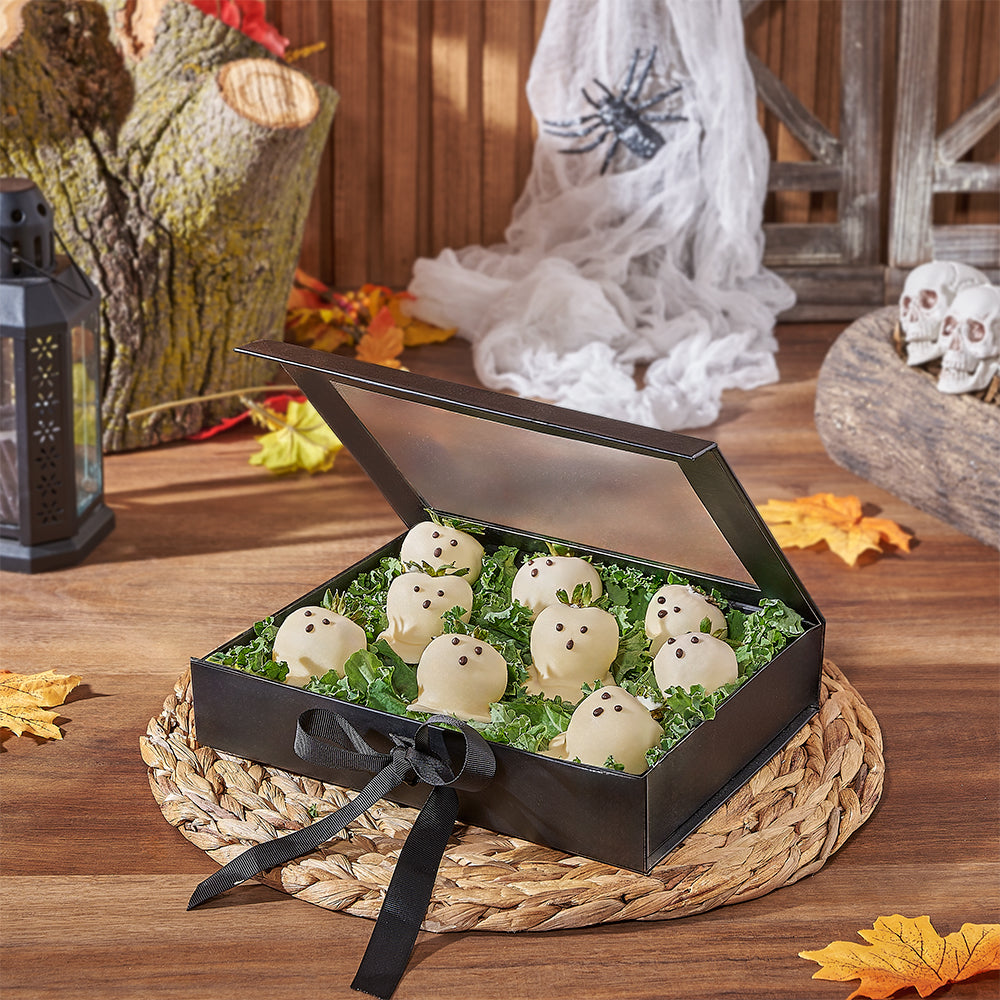 Black Box with Ghost Strawberries – how the gift is presented