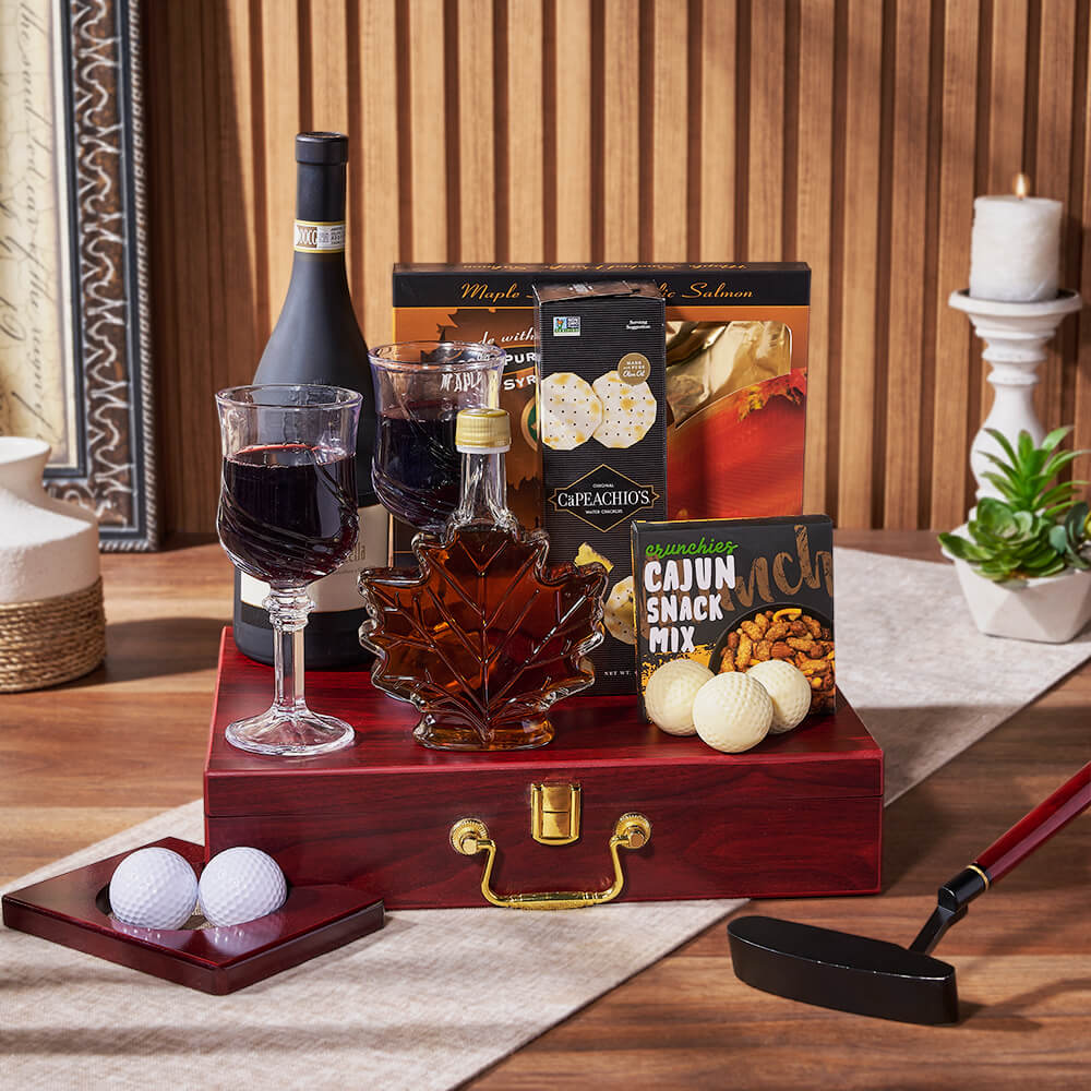 Golf Practice & Wine Gift, wine gift, wine, seafood gift, seafood, golf gift, golf, putting gift, putting, Hamilton delivery
