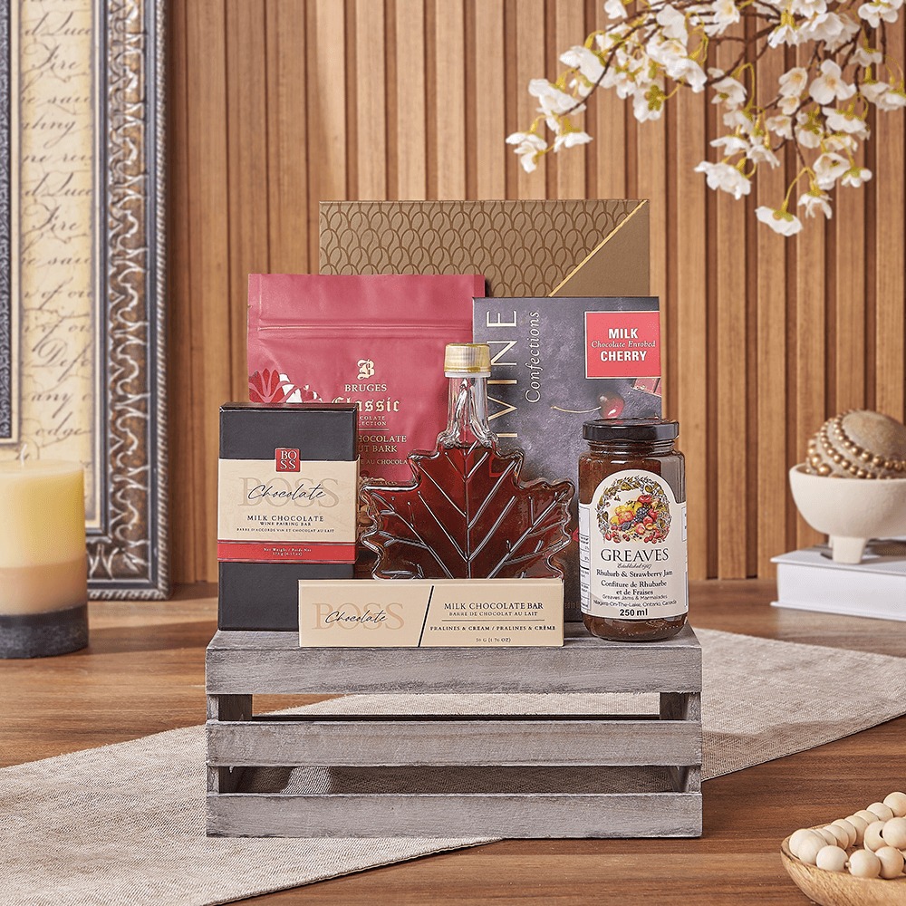 Halal Assorted Chocolate Crate – how the gift is presented