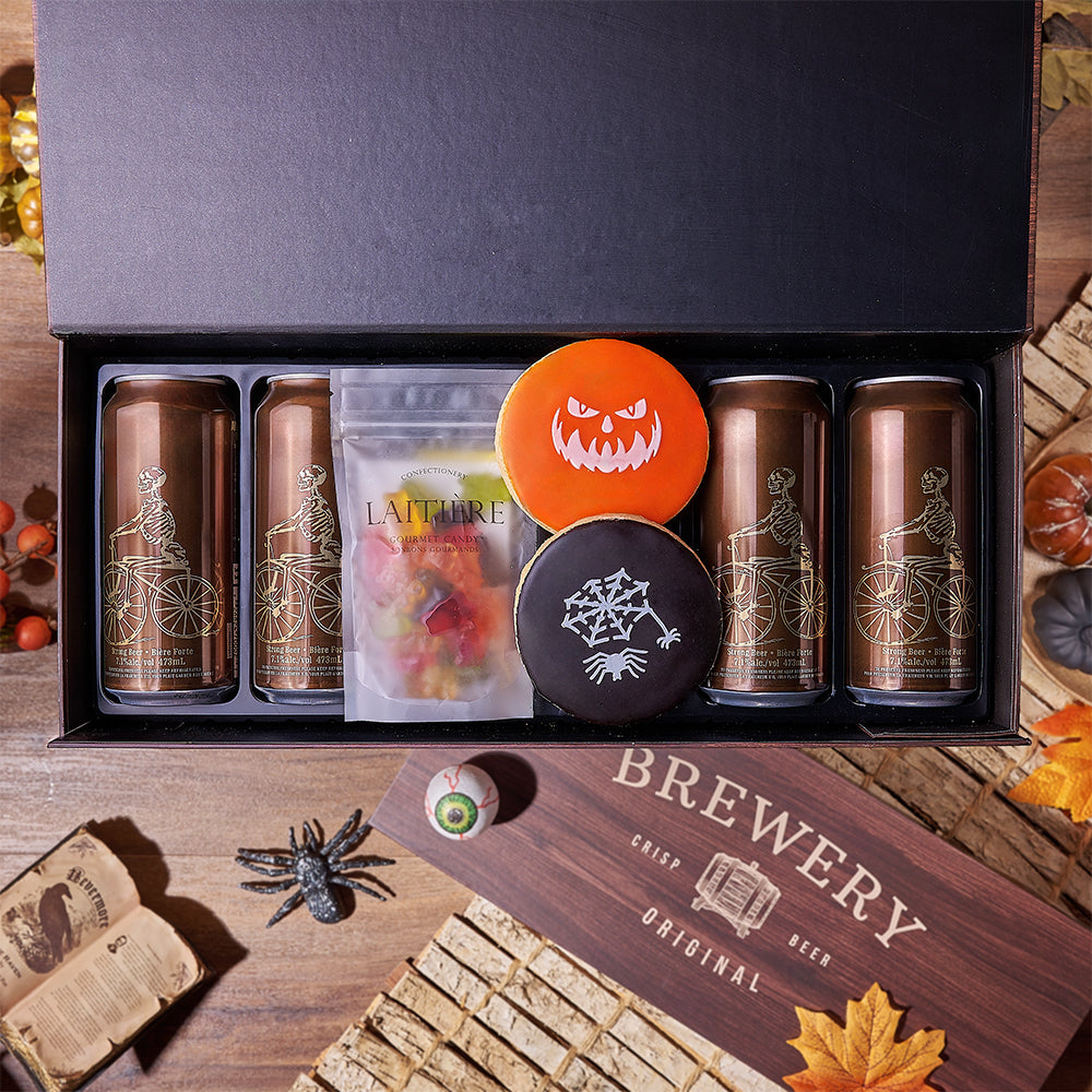 Halloween Beer and Cookies Box – how the gift is presented