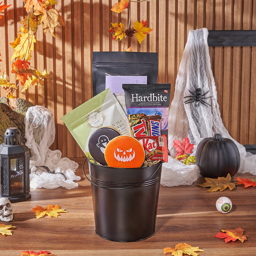 Halloween Tricks & Treats Gift Basket, halloween gift, halloween, candy gift, candy, chocolate gift, chocolate, Hamilton delivery