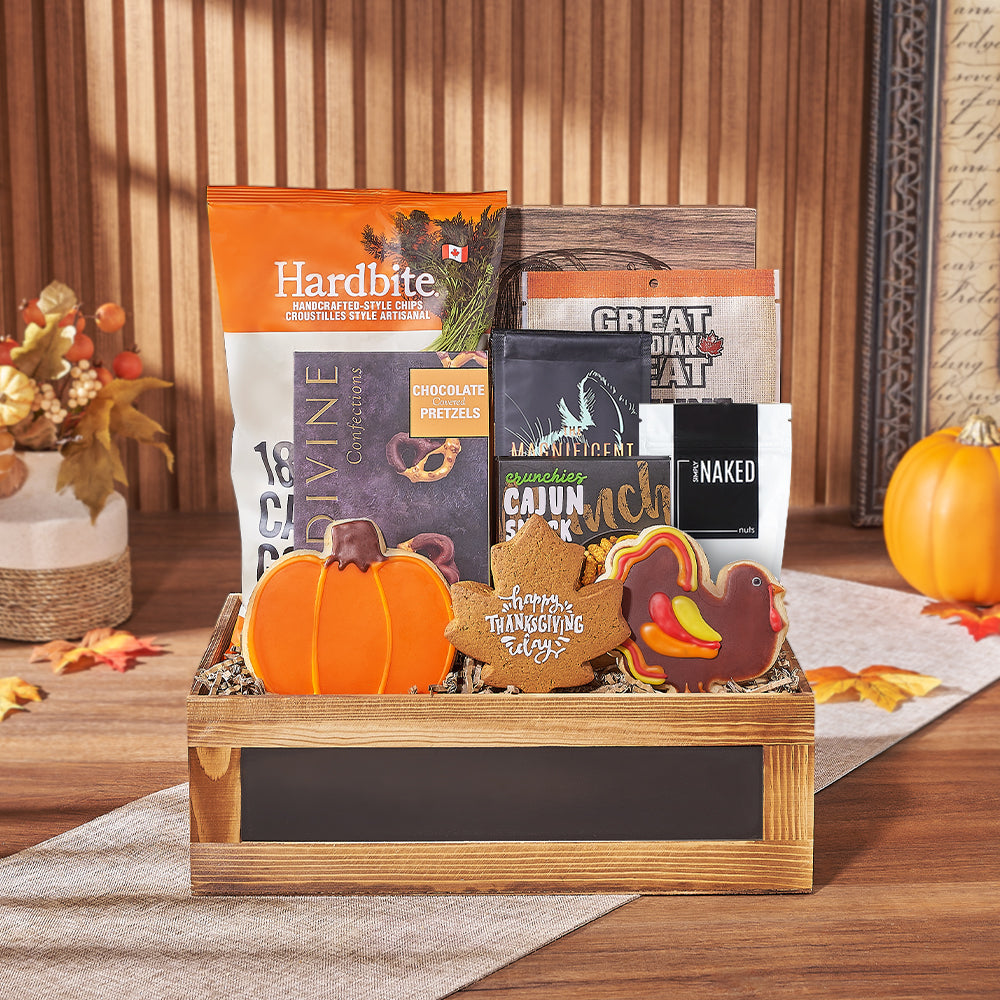 Custom Thanksgiving Gift Baskets - Thanksgiving Treat & Cookie Basket