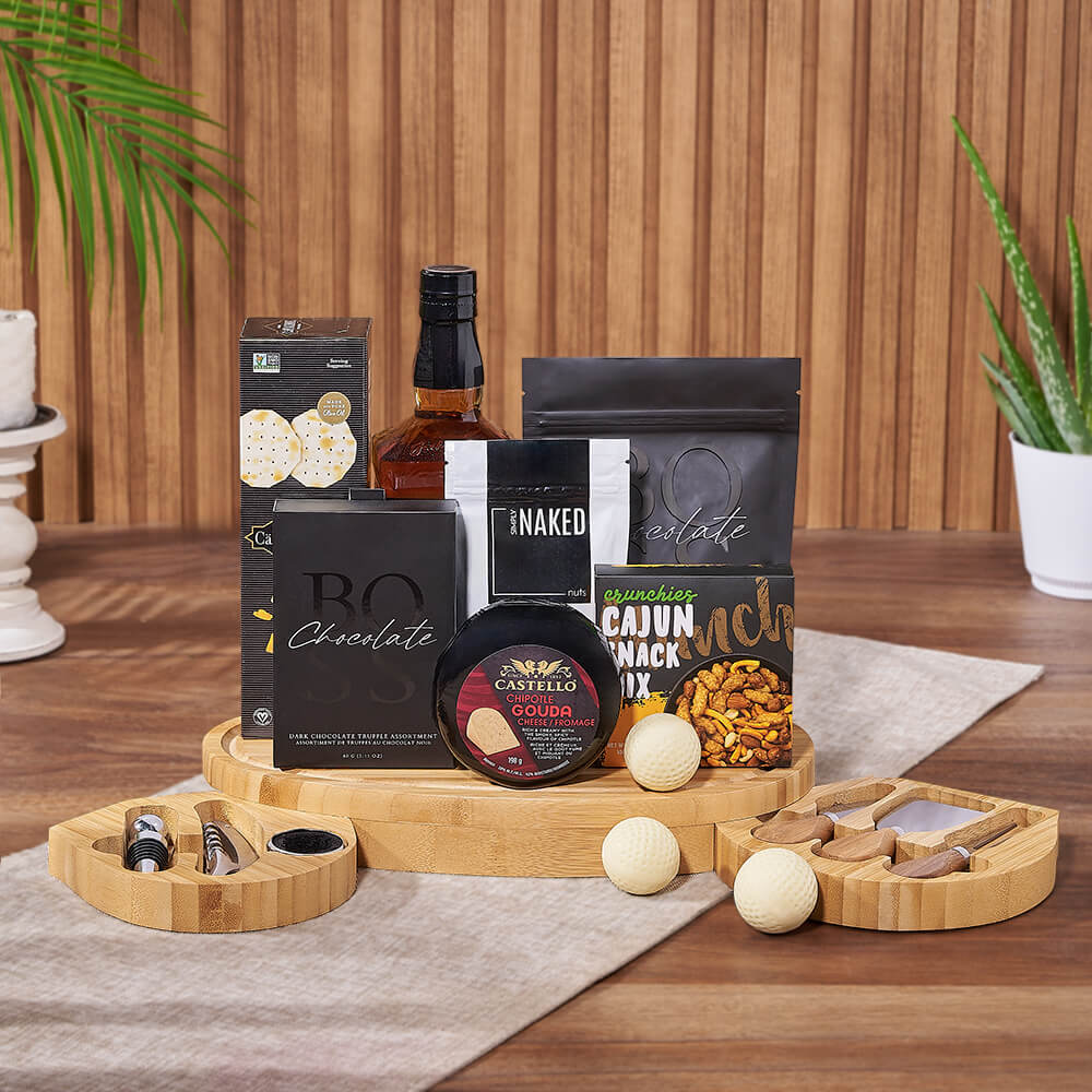 Hole in One Gourmet Gift Set, liquor gift, liquor, cookie gift, cookies, chocolate gift, chocolate, Hamilton delivery