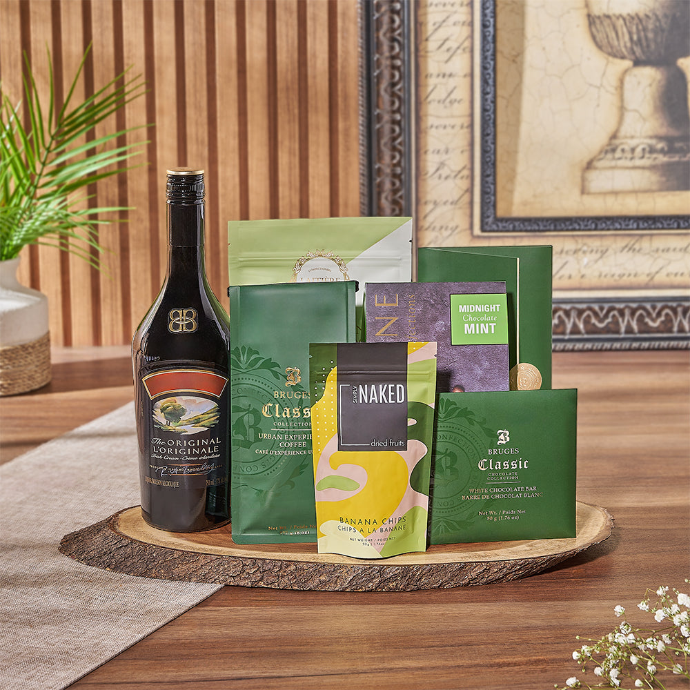 Islington Irish Coffee Gift Basket from Hamilton Baskets - Liquor Gift Set - Hamilton Delivery