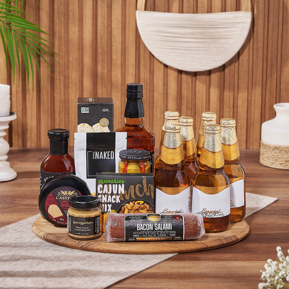 Knob Hill Beer &amp; Spirits Gift Basket from Hamilton Baskets - Liquor Gift Set - Hamilton Delivery