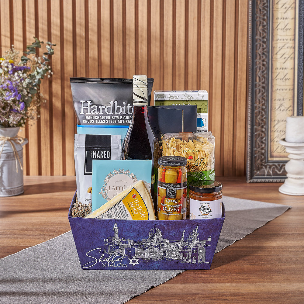 Kosher Wine Shabbat Market Tray – how the gift is presented