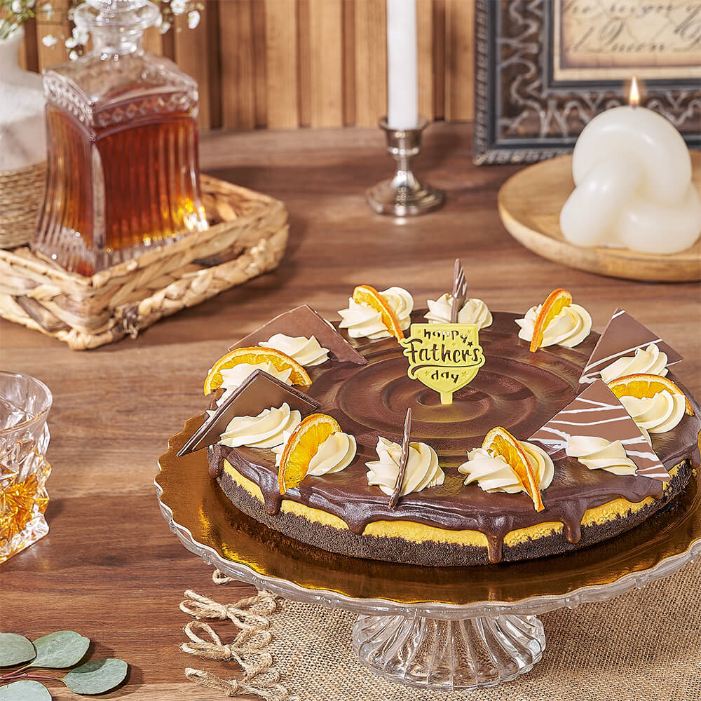 Large Grand Marnier Father's Day Cheesecake – how the gift is presented