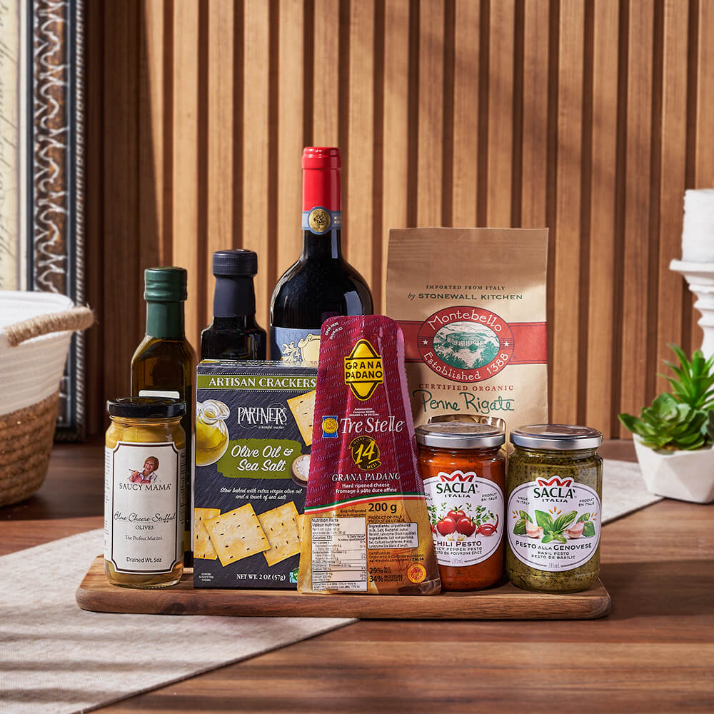 Artisanal Wine Gift Basket – how the gift is presented