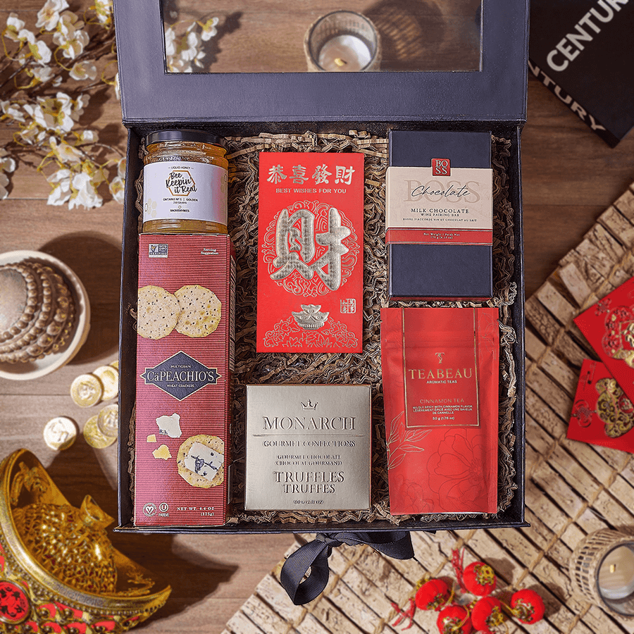 Lucky Tea & Chocolate Gift Box, chinese new year gift, chinese new year, lunar new year gift, lunar new year, Hamilton delivery
