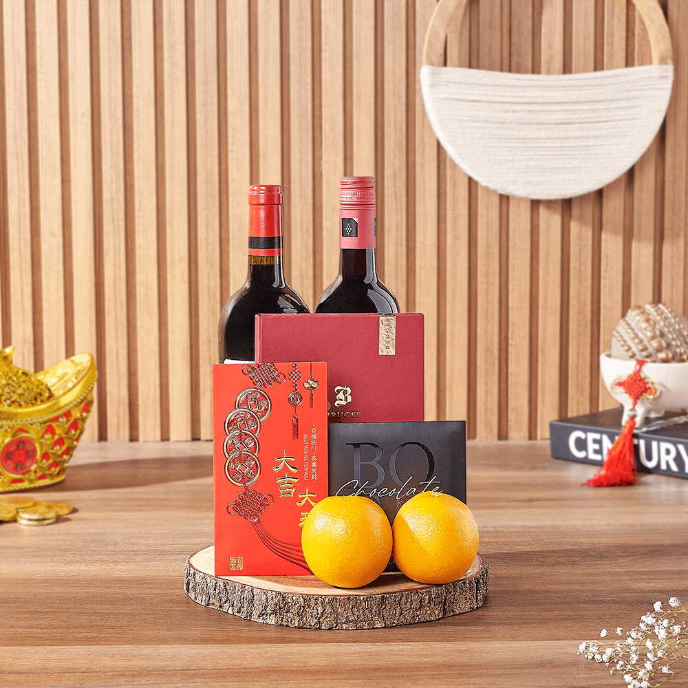 Two-Bottle Wine Lunar New Year Gift – how the gift is presented