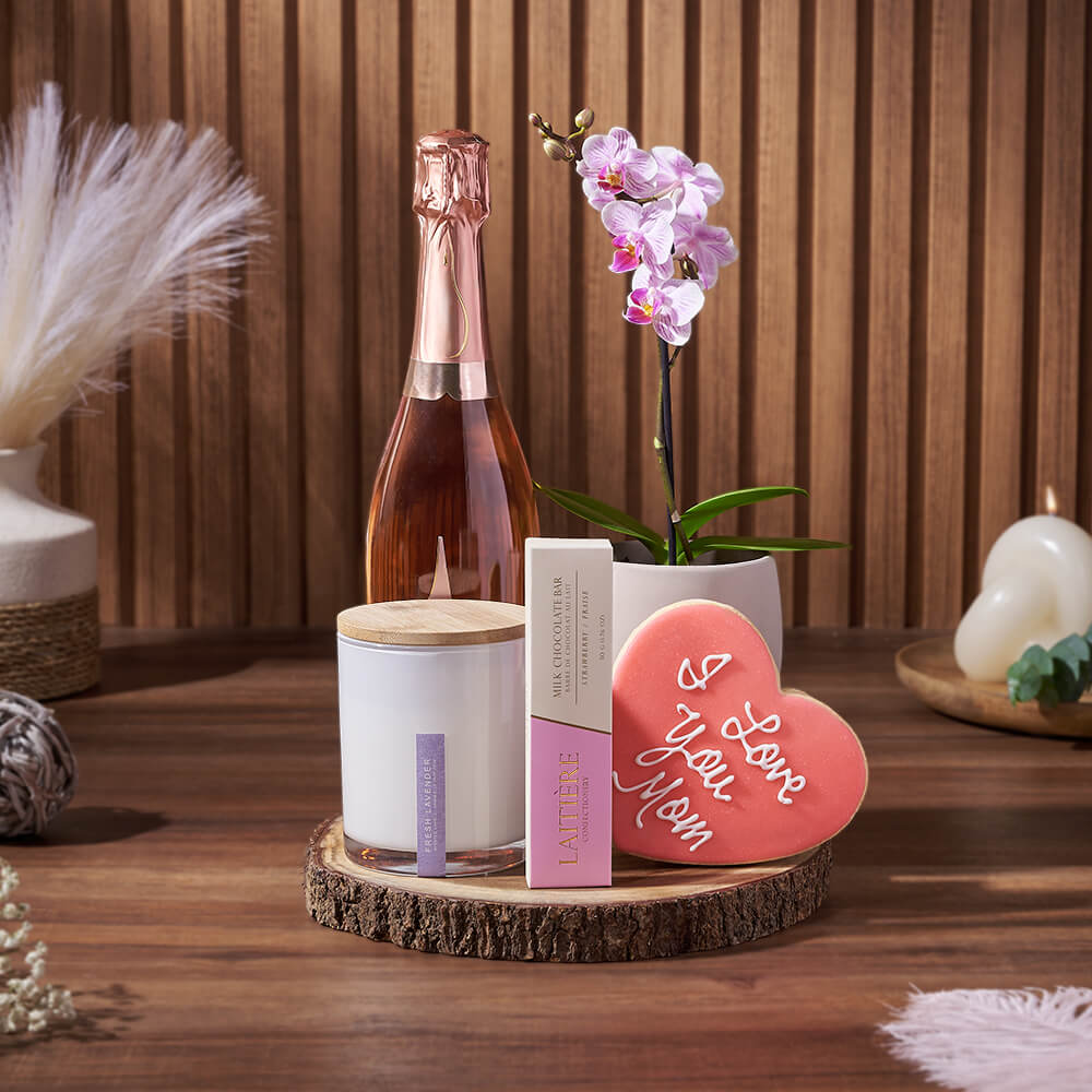 Mother's Day Confections & Champagne Gift, mothers day gift, mothers day, champagne gift, champagne, sparkling wine gift, sparkling wine, plant gift, plant, Hamilton delivery