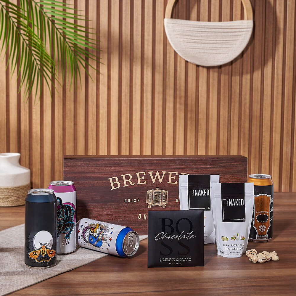 Nuts & Craft Beer Gift Set, beer gift, beer, nuts gift, nuts, chocolate gift, chocolate, Hamilton delivery