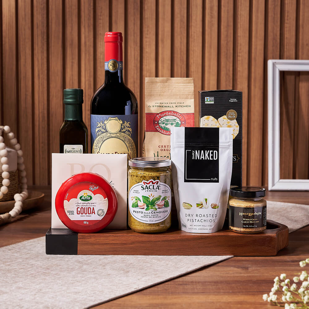 Pasta Feast &amp; Wine Gift Set, wine gift, wine, pasta gift, pasta, cheese gift, cheese, Hamilton delivery