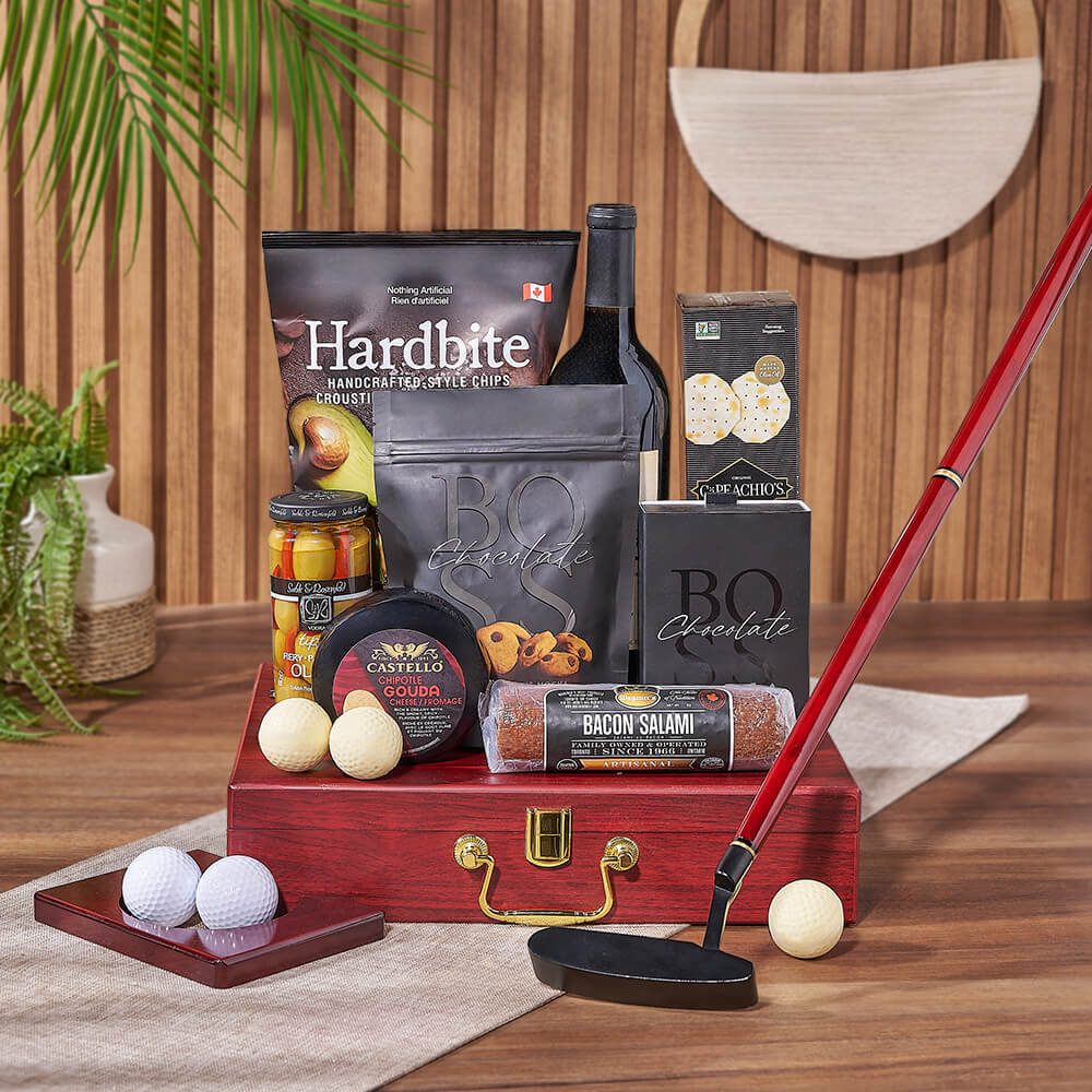 Putting &amp; Wine Gift Set, wine gift, wine, charcuterie gift, charcuterie, Hamilton delivery
