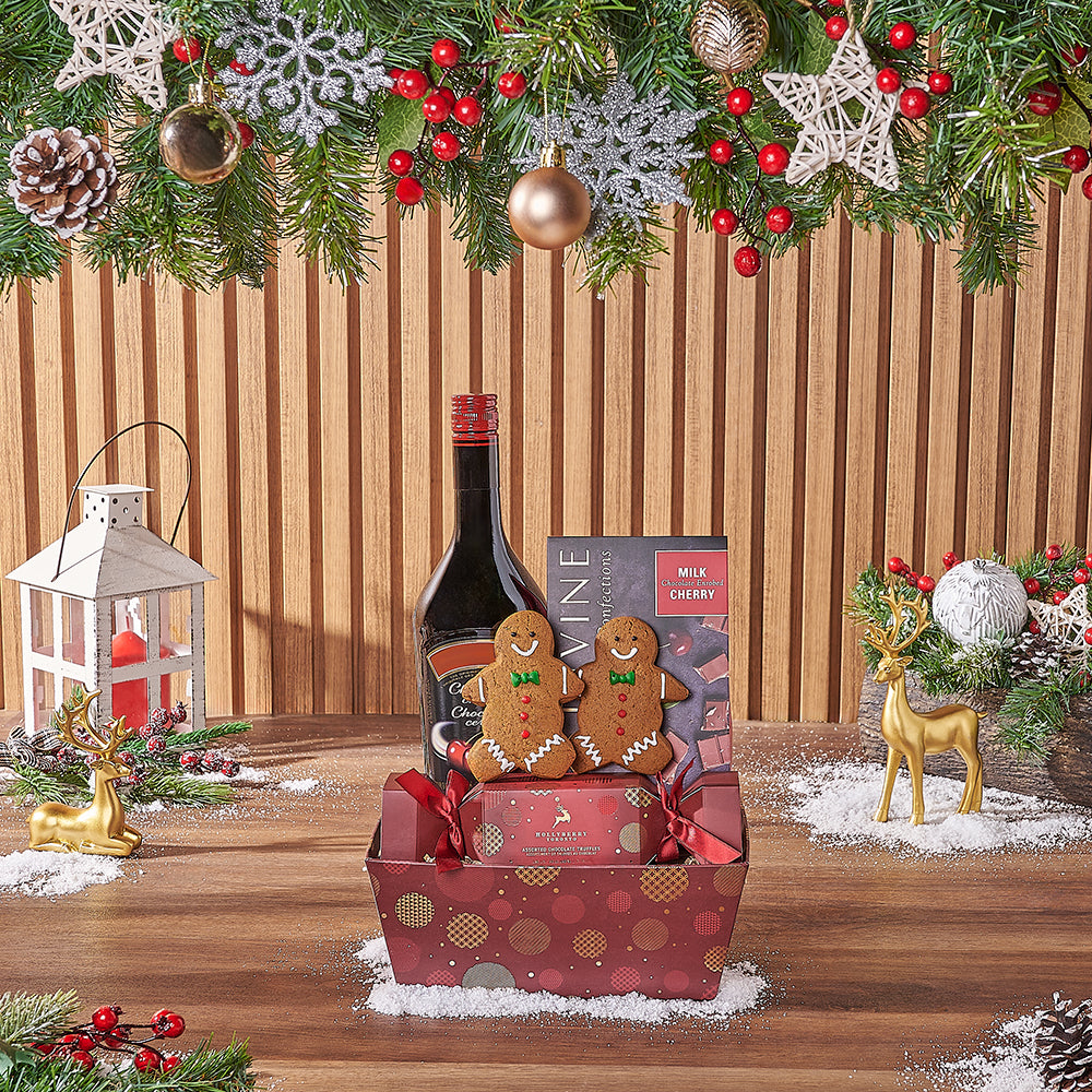 Festive Vodka Gift Tray – how the gift is presented