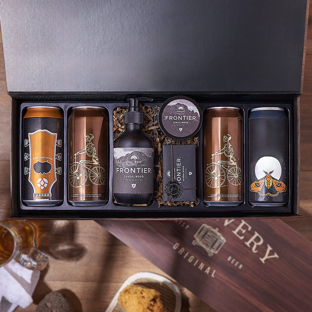Sandalwood &amp; Craft Brew Box, beer gift, beer, spa gift, spa, Hamilton delivery