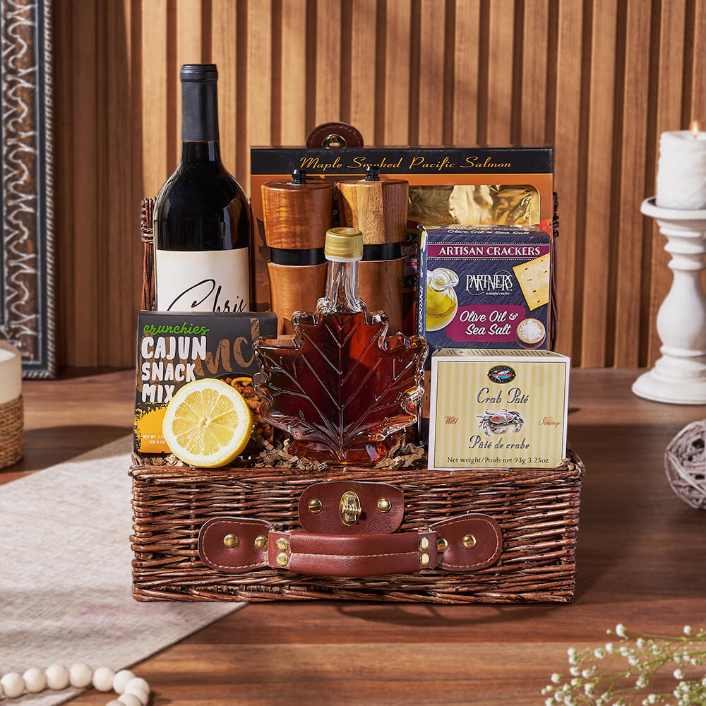 Seafood Wonder &amp; Wine Gift Set, wine gift, wine, seafood gift, seafood, salmon gift, salmon, Hamilton delivery