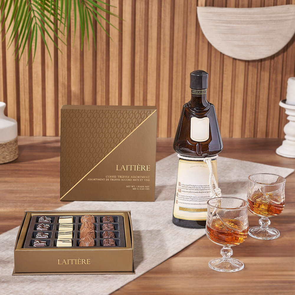 Spirits &amp; Truffle Gift Set, liquor gift, liquor, chocolate gift, chocolate, Hamilton delivery