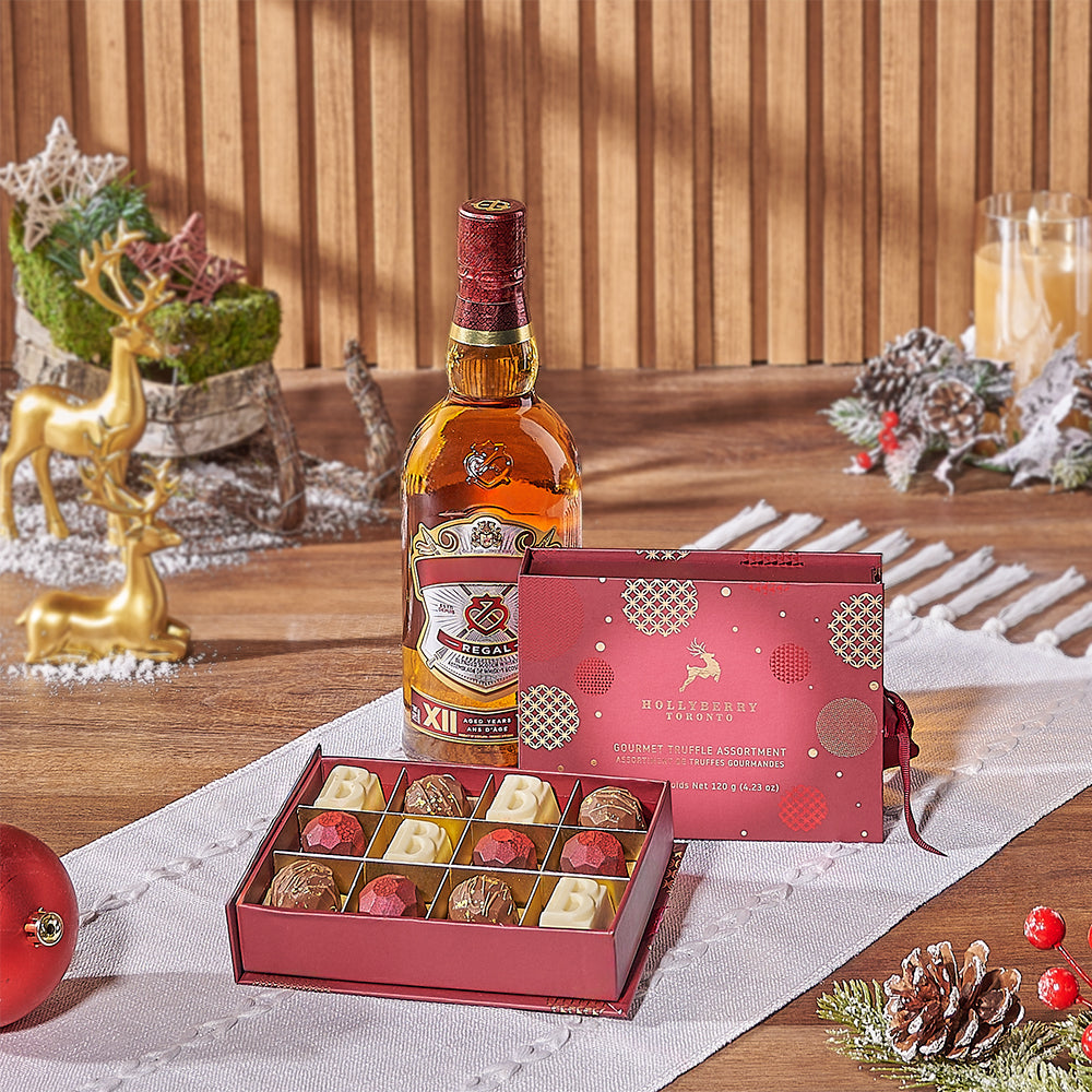Winter Celebration Liquor Gift Set – how the gift is presented