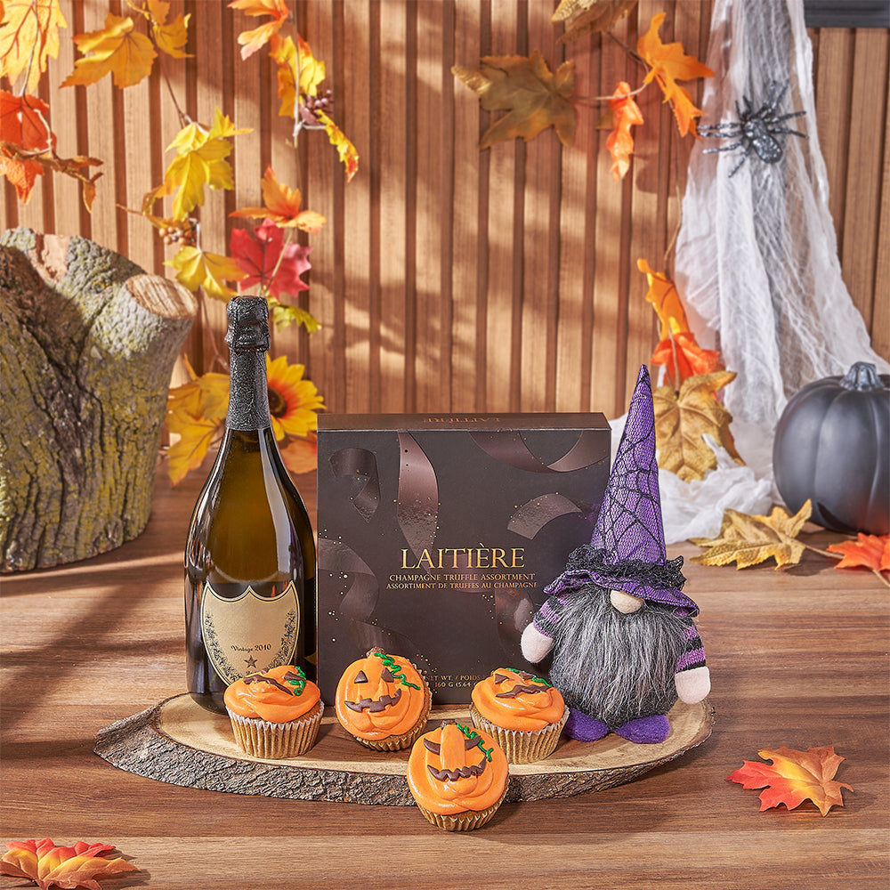 Spooky Champagne &amp; Cupcake Gift Set, champagne gift, champagne, sparkling wine gift, sparkling wine, cupcake gift, cupcake, halloween gift, halloween, Hamilton delivery