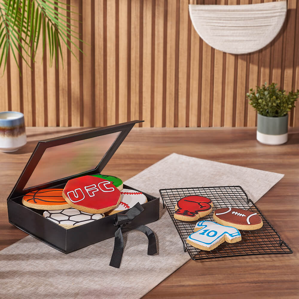Sports Fans Cookie Box – how the gift is presented