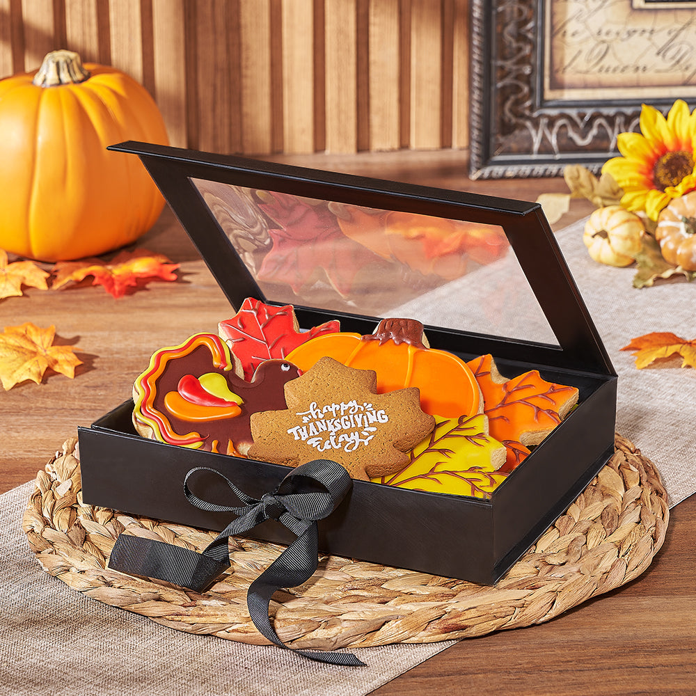 Thanksgiving Seasonal Decorative Cookie Set – how the gift is presented