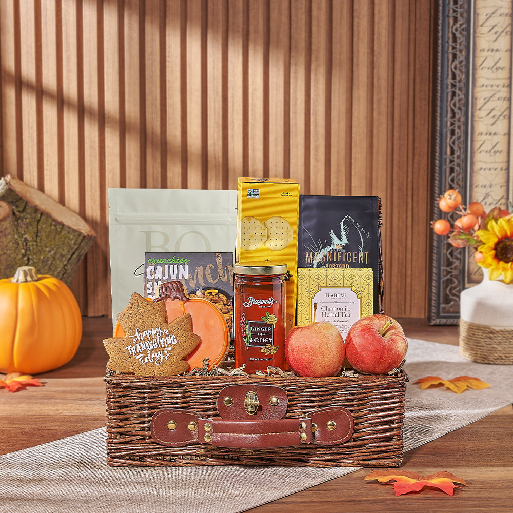Thanksgiving Fruit &amp; Snacks Bounty, thanksgiving gift, thanksgiving, cookie gift, cookie, tea gift, tea, Hamilton delivery