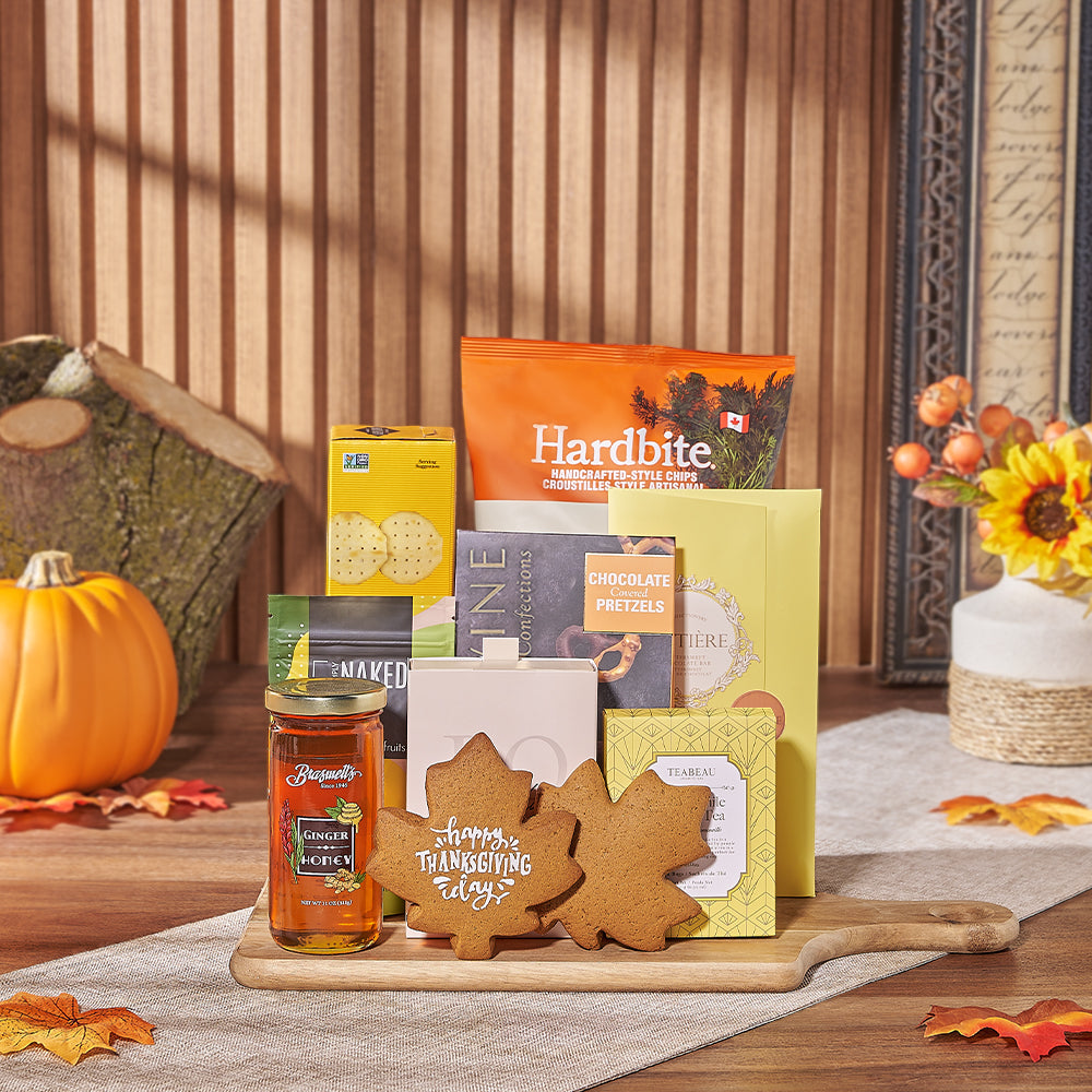 Thanksgiving Tea &amp; Treat Gift, thanksgiving gift, thanksgiving, tea gift, tea, chocolate gift, chocolate, cookie gift, cookie, Hamilton delivery