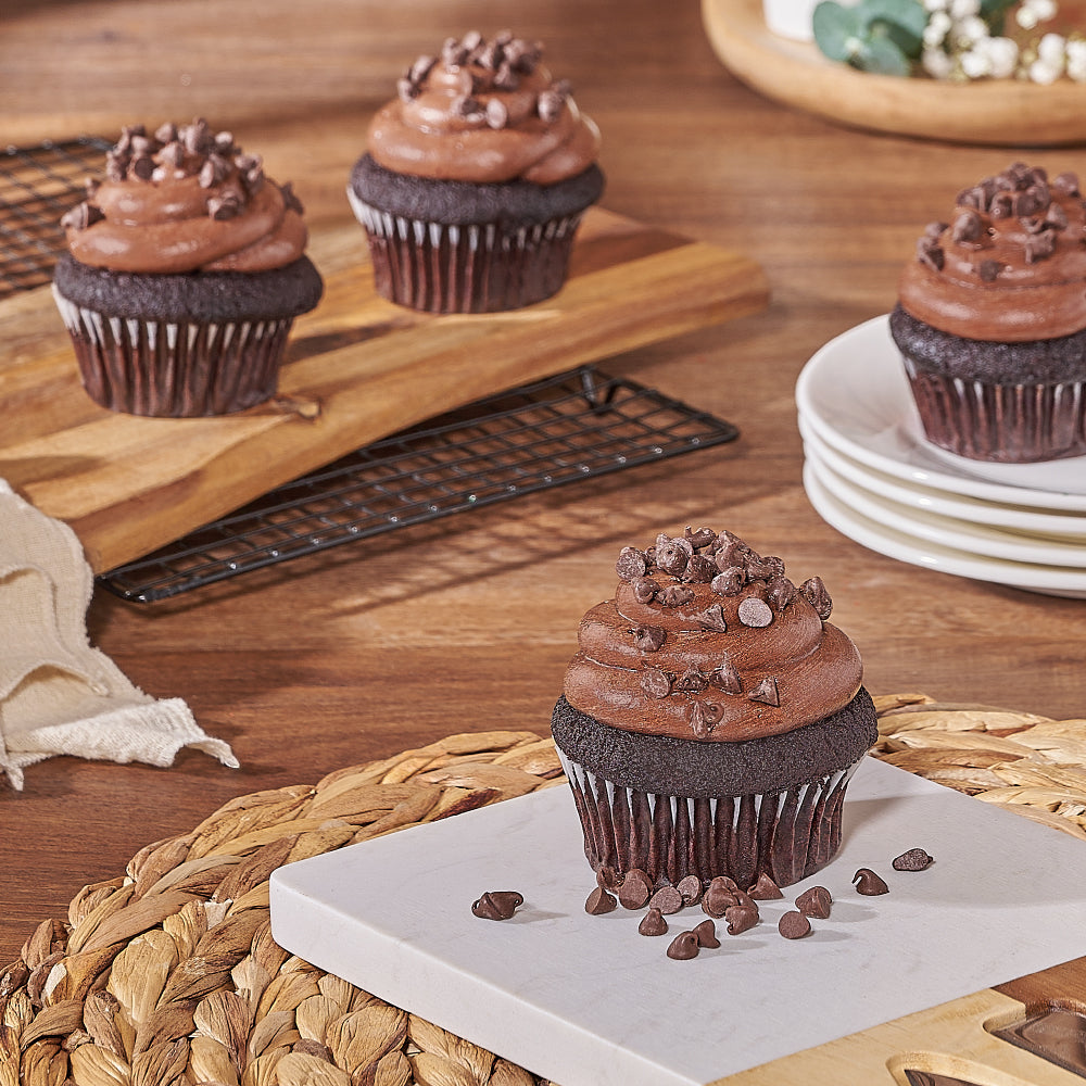 Chocolate Vegan Cupcake Set – how the gift is presented