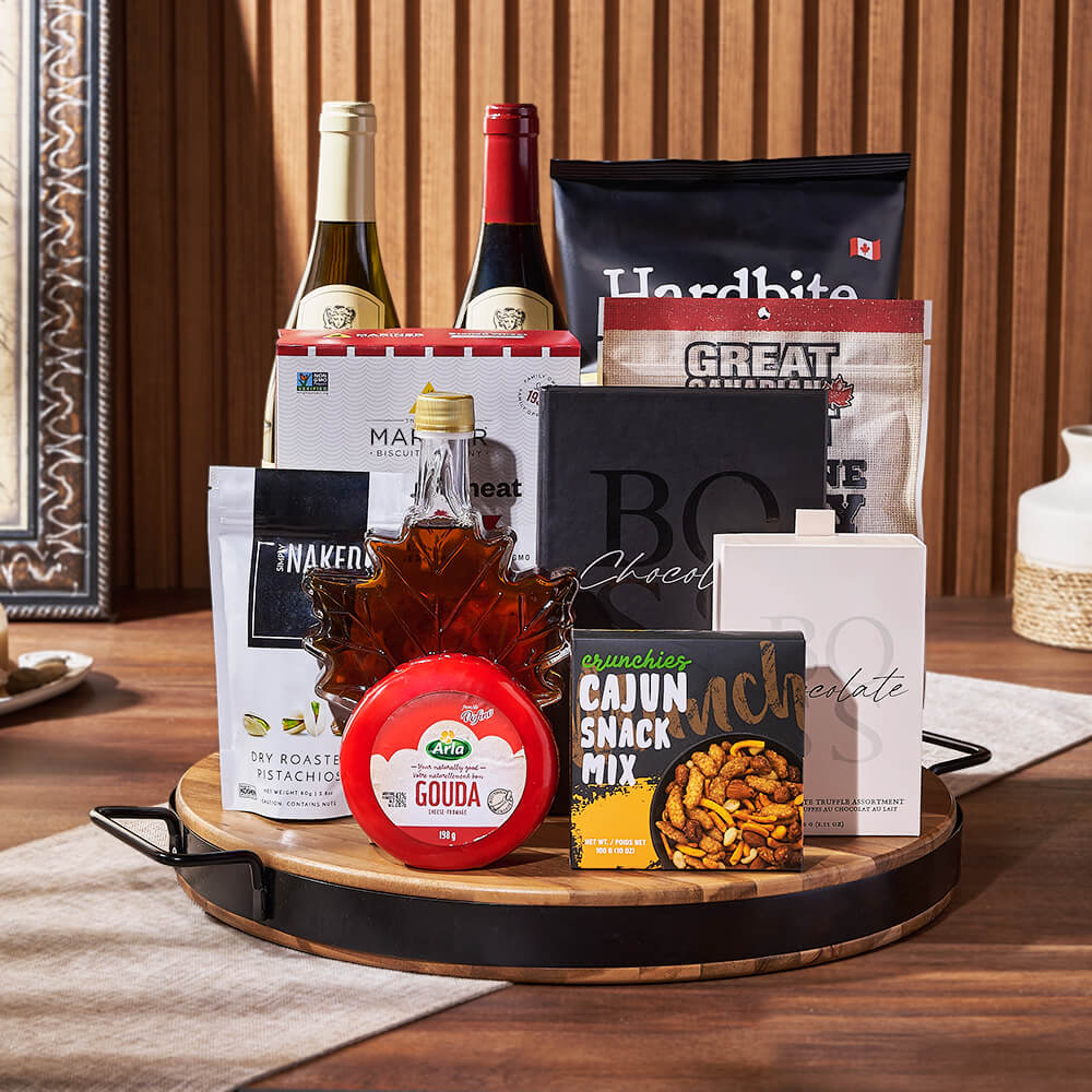 Wine &amp; Cheese Platter Gift Set, wine gift, wine, cheese gift, cheese, wine duo gift, wine duo, snack gift, snack, Hamilton delivery