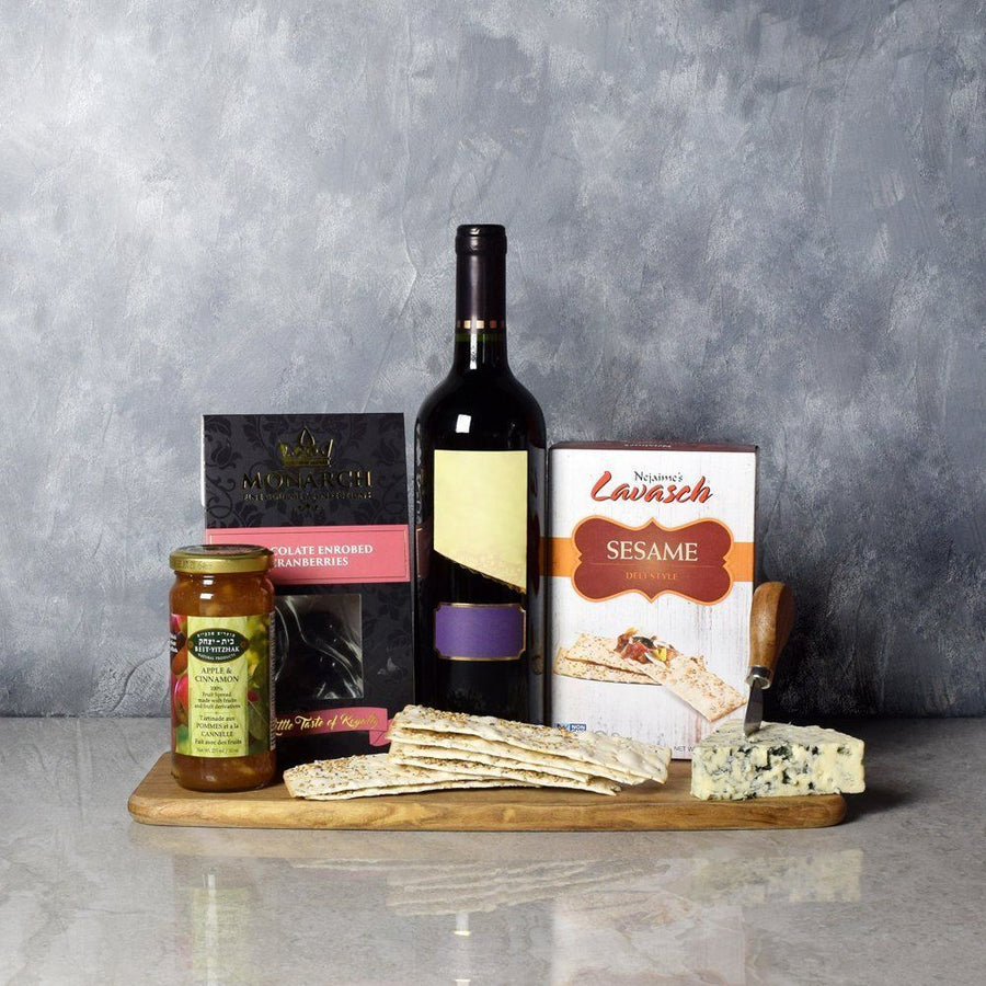 Autumn Red Cheese & Wine Basket from Hamilton Baskets - Hamilton Delivery