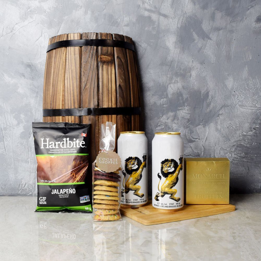 Brockton Beer & Snacks Basket from Hamilton Baskets - Hamilton Delivery