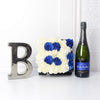 Celebrate A Baby Boy Flower Box with Champagne from Hamilton Baskets - Hamilton Delivery