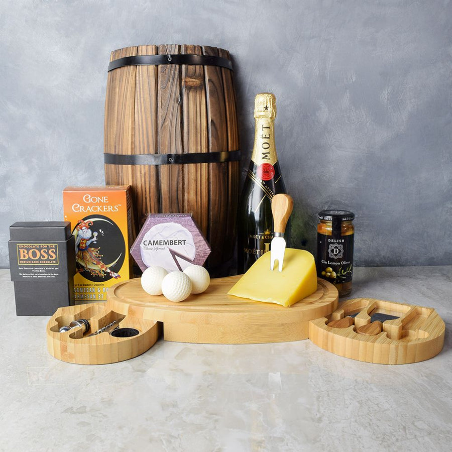 Cheese & Champagne Celebration Gift Set from Hamilton Baskets - Hamilton Delivery