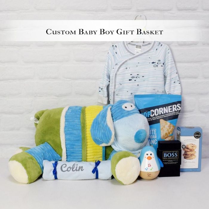 Custom Baby Boy Gift Basket from Hamilton Baskets  - Hamilton Delivery