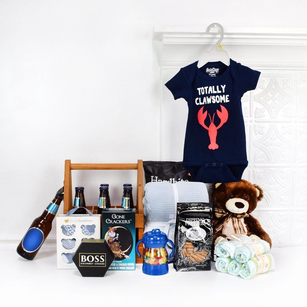 Packed with items tailored to delight both parent and baby, this thoughtful ensemble is the perfect gesture for baby showers or congratulatory occasions, Hamilton delivery