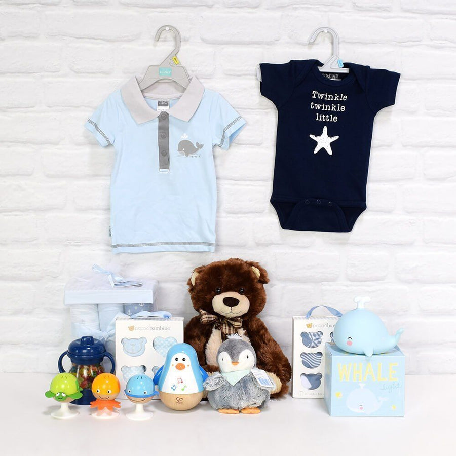 Deluxe Basket for a Baby Boy from Hamilton Baskets - Hamilton Delivery