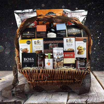 Deluxe Purim Gift Basket from Hamilton Baskets - Wine & Gourmet Gift Basket - Hamilton Delivery.