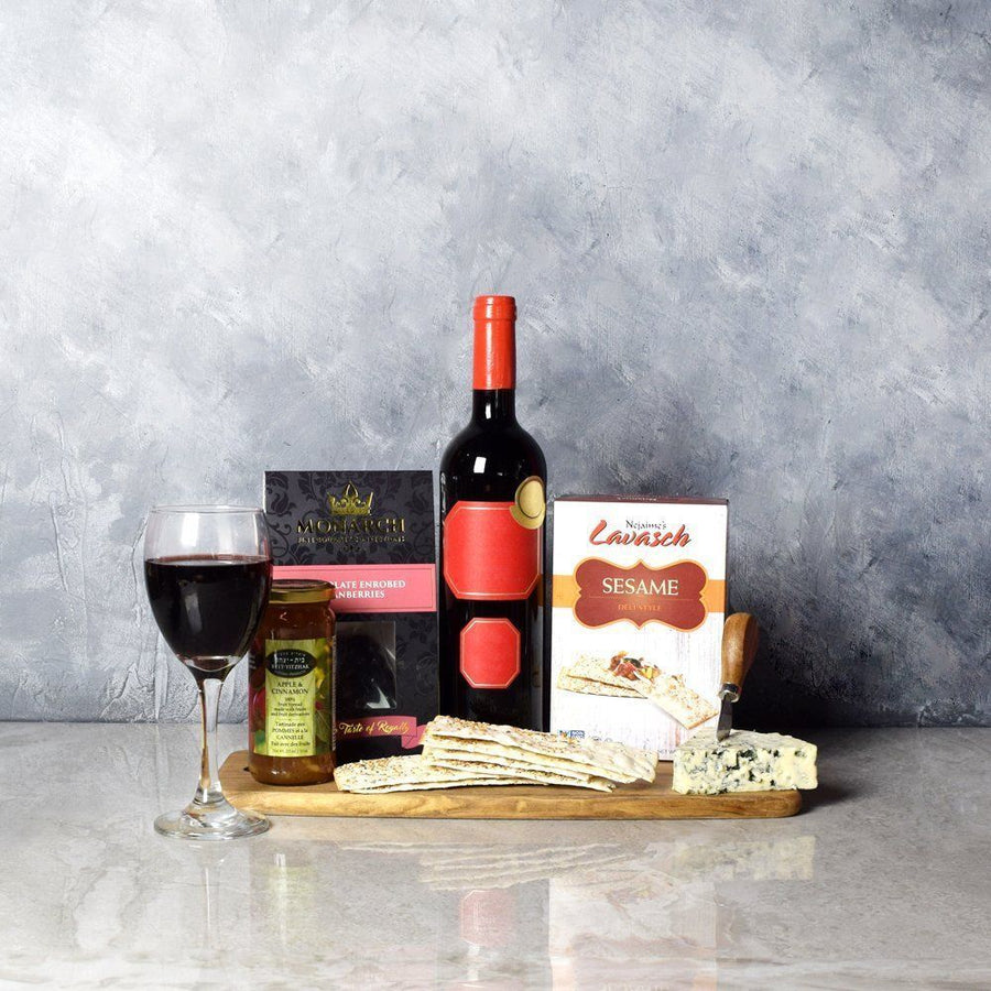 The Fruits of Autumn Cheese & Wine Basket from Hamilton Baskets - Hamilton Delivery