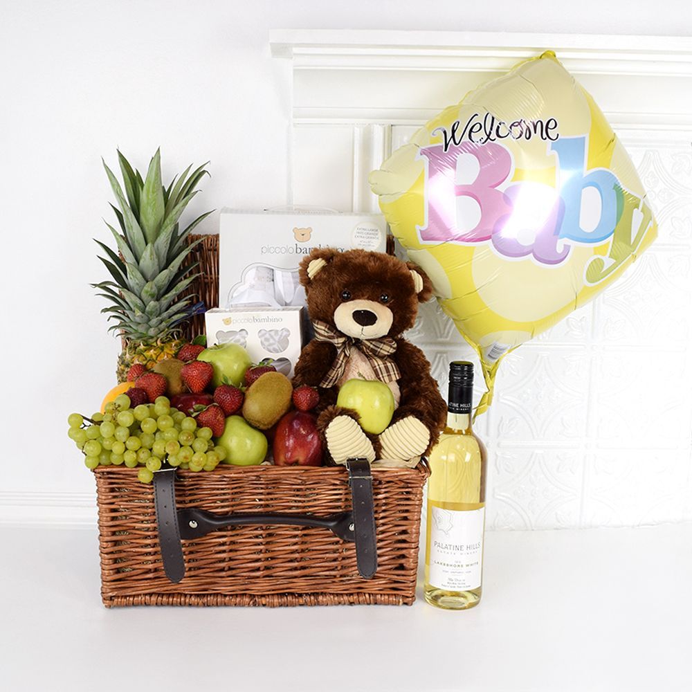 Wine Fruit Gift Basket – how the gift is presented