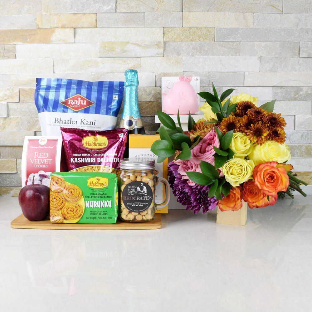 Have A Happy &amp; Bubbly Diwali Gift Set from Hamilton Baskets - Hamilton Delivery