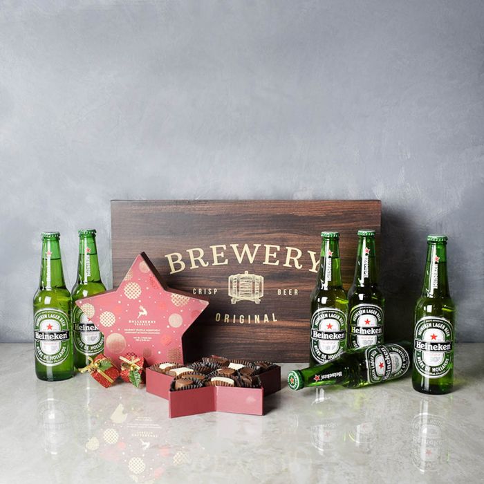 Holiday Beer & Chocolates Set from Hamilton Baskets - Hamilton Delivery