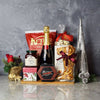 Holiday Champagne & Cheese Snack Basket from Hamilton Baskets  - Hamilton Delivery