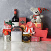 Holiday Sleigh with Wine Gift Basket from Hamilton Baskets - Hamilton Delivery