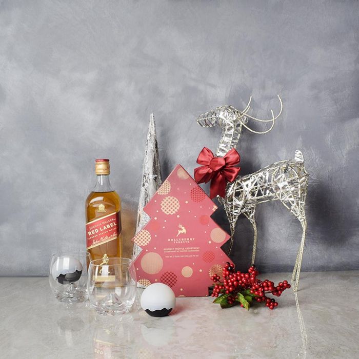 Holidays Served On the Rocks Gift Set from Hamilton Baskets - Liquor Gift Set - Hamilton Delivery.