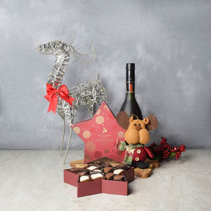 Hollyberry Christmas Liquor Set from Hamilton Baskets - Hamilton Delivery