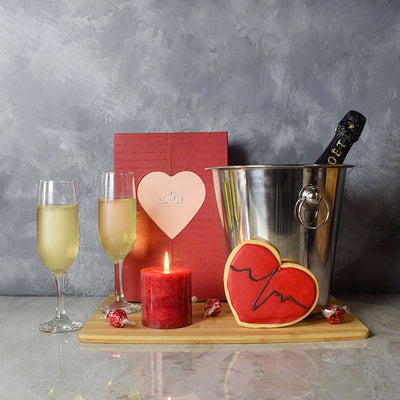 Kingsway Valentine’s Day Basket from Hamilton Baskets - Champagne Gift Basket - Hamilton Delivery