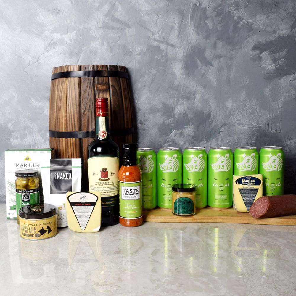 Quayside St. Patrick’s Day Basket Beers and Snacks from Hamilton Baskets - Hamilton Delivery