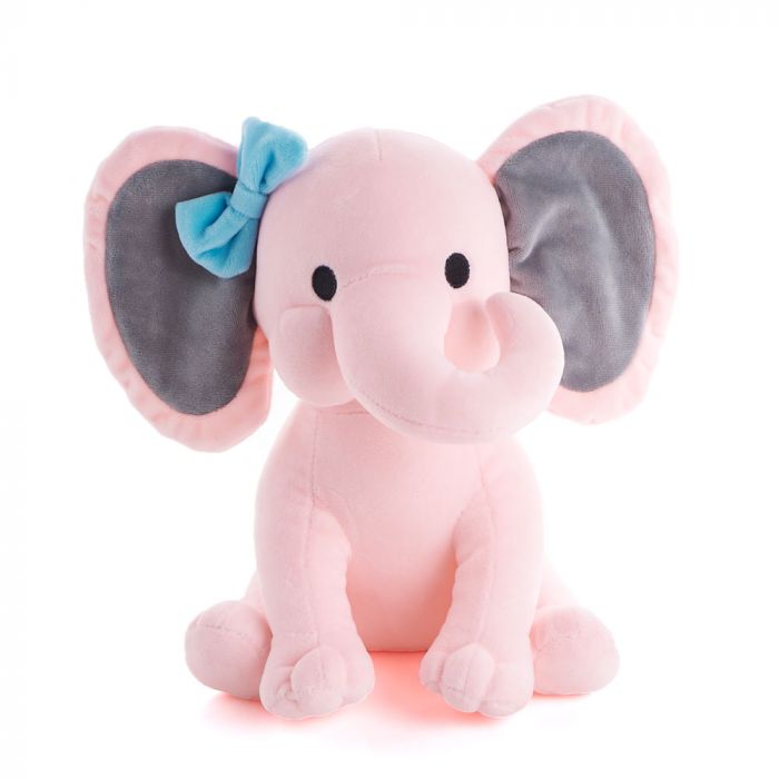 Large Pink Plush Elephant from Hamilton Baskets - Hamilton Delivery.